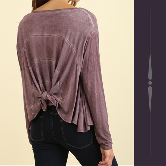 LAST ONE! Umgee Mineral Wash Dolman Jersey Top - Picture 3 of 4